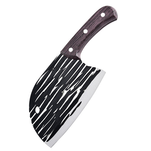 阳江厂家网红刀锻打锤纹鱼头刀厨房家用不锈钢菜刀超锋利切片刀