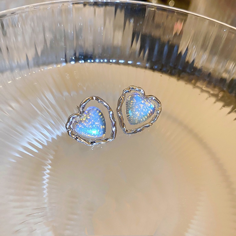 Nicho de diseño de plata amor geometría bola aguja de plata pendientes transfronterizos venta caliente minimalista viento frío fábrica de alto nivel image 39
