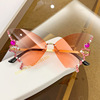 Geometric fashionable sunglasses, 2023 collection, European style, internet celebrity