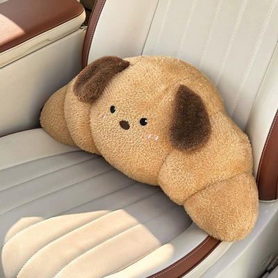 Rain's New Product Car Headrest: Waist support - croissant-puppy-waist-brown-color