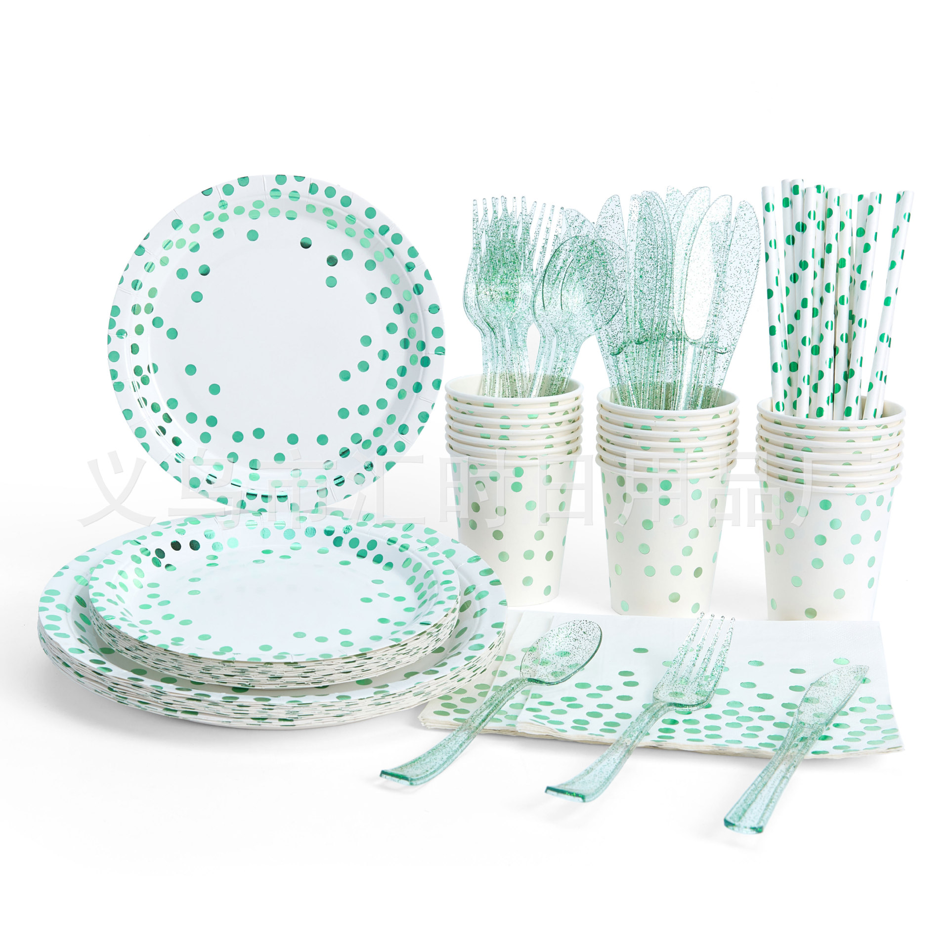 흰색 배경에 녹색 금 점