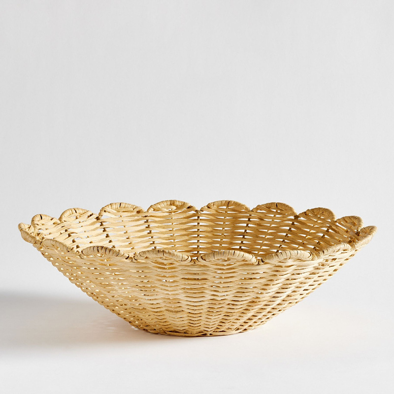 Cestas de frutas de caña naturales creativas nórdicas canasta de almacenamiento doméstica juguetes para niños canasta de bocadillos control remoto canasta de artículos