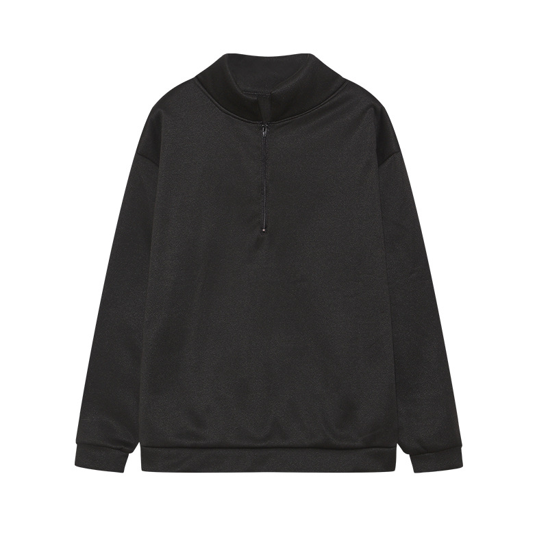 2023 Otoño e Invierno Nueva ropa de mujer europea y americana Amazon casual Top media cremallera pullover manga larga sudadera suéter mujeres