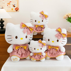 かわいいkt猫ぬいぐるみ人形ケイティ猫人形ピンクスカートkt猫人形誕生日プレゼント女の子