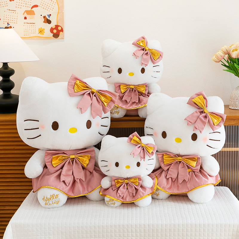 かわいいkt猫ぬいぐるみ人形ケイティ猫人形ピンクスカートkt猫人形誕生日プレゼント女の子|undefined