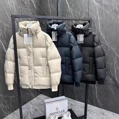 M蒙冬季新款黑武士简约百搭男女同款休闲加厚保暖连帽羽绒服外套