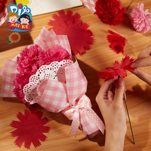 Mother's Day Carnation Bouquet Toy Handmade DIY Material Package Blessing Gift Wholesale Send Mom Toys