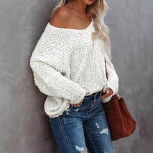 冬季新款外贸针织镂空打底衫女气质通勤套头欧美大码纯色毛衣女式