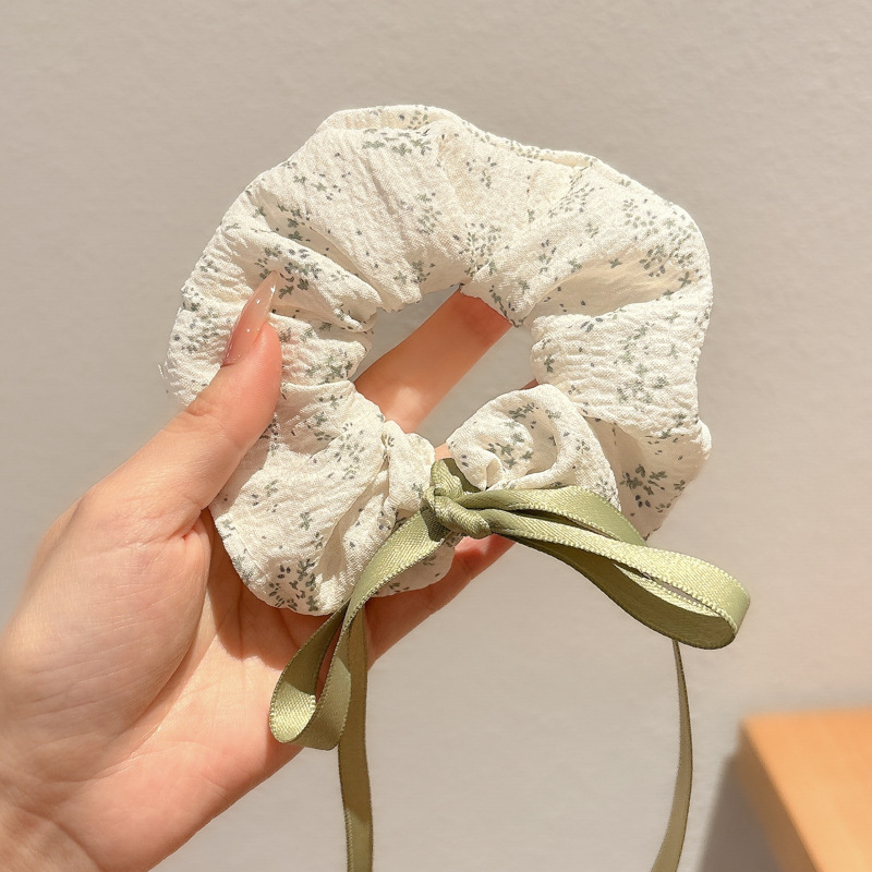 法式文艺~复古甜美方巾大肠发圈女高级感超大号马尾头绳发 饰头饰|undefined