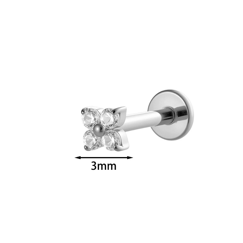 Bijou de piercing fleur en titane hengsen pour lèvre et cartilage_voghion.com