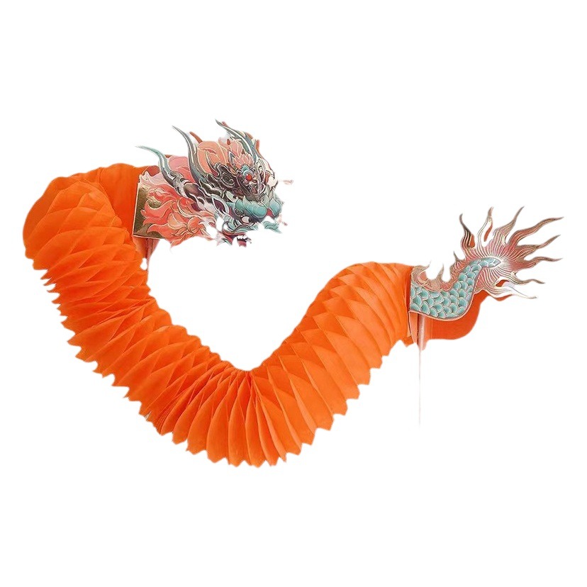 2024 Año Nuevo marea nacional dragón año colgante panal papel hecho a mano decoración de la danza del Festival de Primavera decoraciones accesorios de la foto