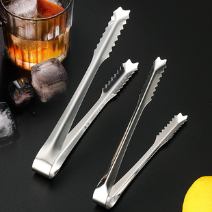 Cross-Border Stainless Steel Ice Clip Ice Cube Food Clip Buffet Barbecue Steak Bread Clip Towel Clip Sugar Clip