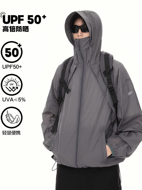 2025 新しいアイスシルク通気性日焼け止め服男性と女性のための夏のハイエンド男の子屋外軽量ティーンエイジャー日焼け止め服|undefined
