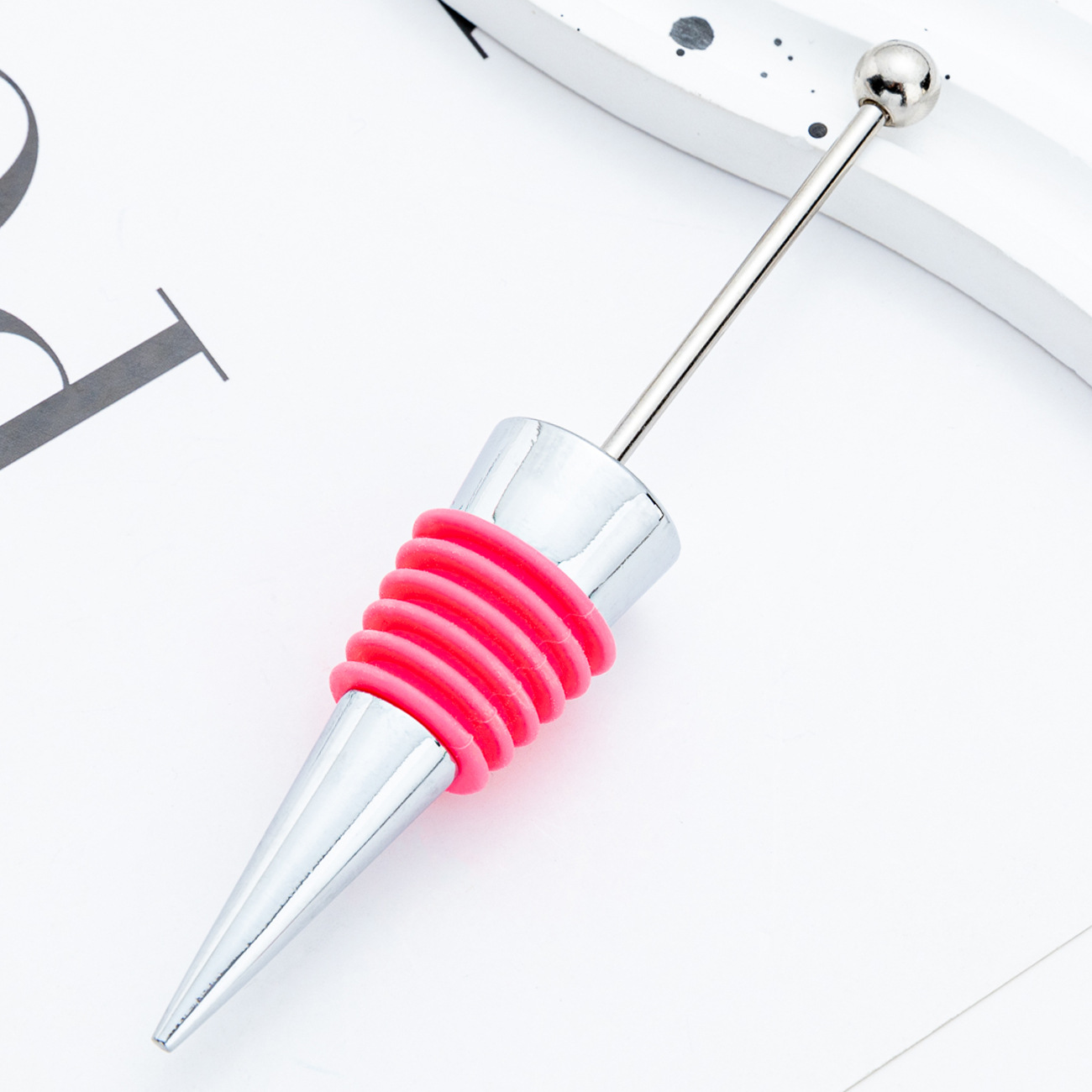 Transfronterizo DIY cuentas tapones de vino tapones de vino tapones de champán tapones de silicona tapones de aleación de vino al por mayor