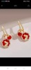 Earrings from pearl, design advanced fashionable rabbit, trend of season, wholesale