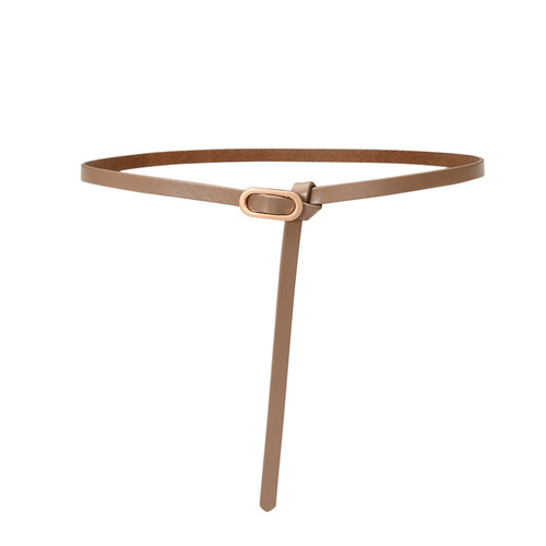 New belt thin belt decorative dress fashionable and versatile thin belt genuine leather belt women's personalized trendy belt
