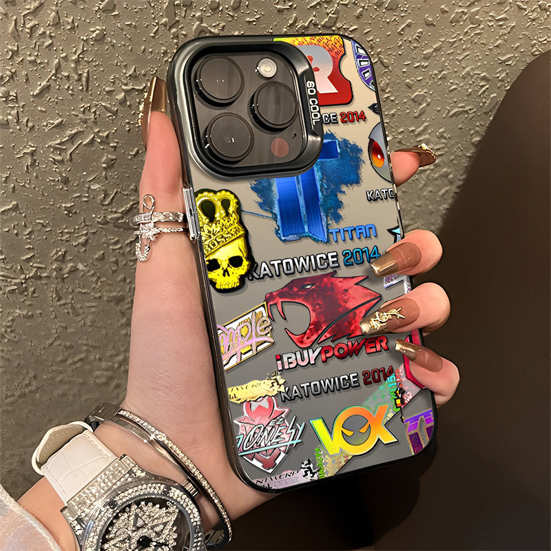 Holographic Titan Sticker csgo for Apple 15 Phone Case iphone14promax Printing Set 13 Niche 12