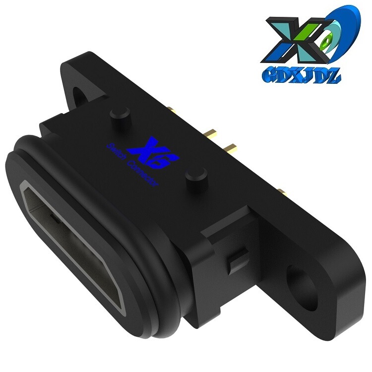 Small Waterproof USB Connector 2.0 Small Volume Waterproof USB Socket 3A with Ear Waterproof Micro Socket