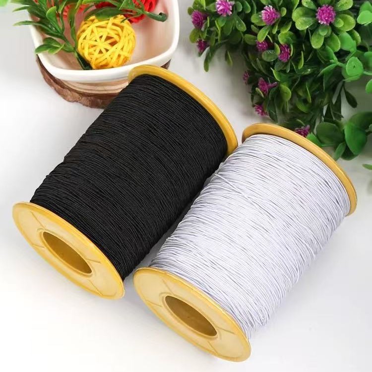 绑吊卡黑色白色弹力线 橡筋绳 松紧带弹力绳 吊牌卡弹力绳高弹力