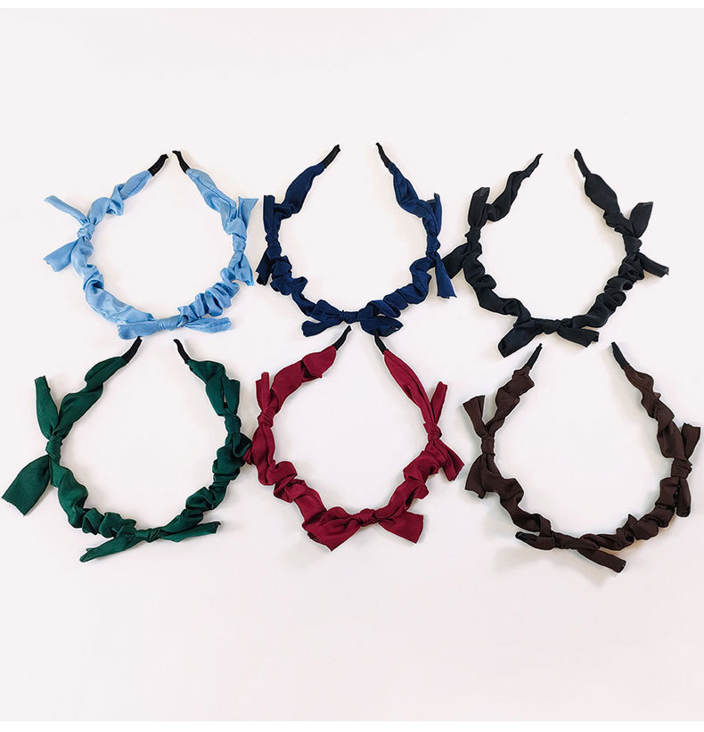 Korean Style Satin Bows Thin Hairband Wholesale Jewelry Nihaojewelry display picture 1