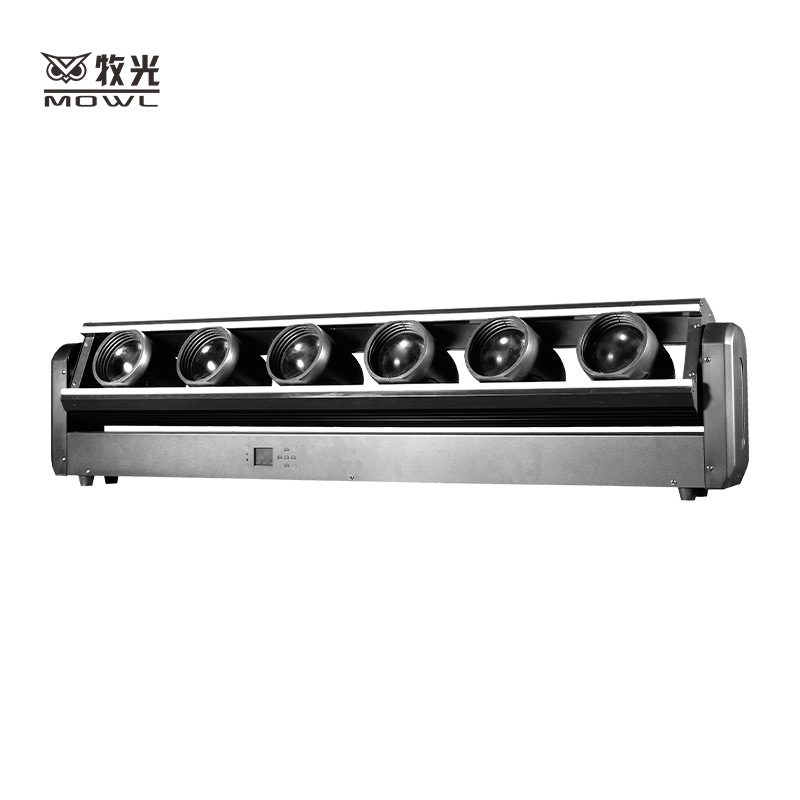 Muguang 6 cabeza luz de haz LED computadora balancador de luz de color completo barra de luz de sala de transmisión de escenario conjunto completo