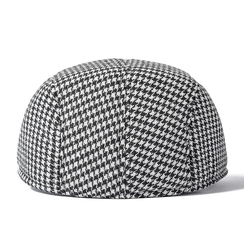 Otoño e Invierno casquillo de los hombres boina adulto Plaid Hipster forward Cap 2023 gorra de mediana edad y ancianos al por mayor