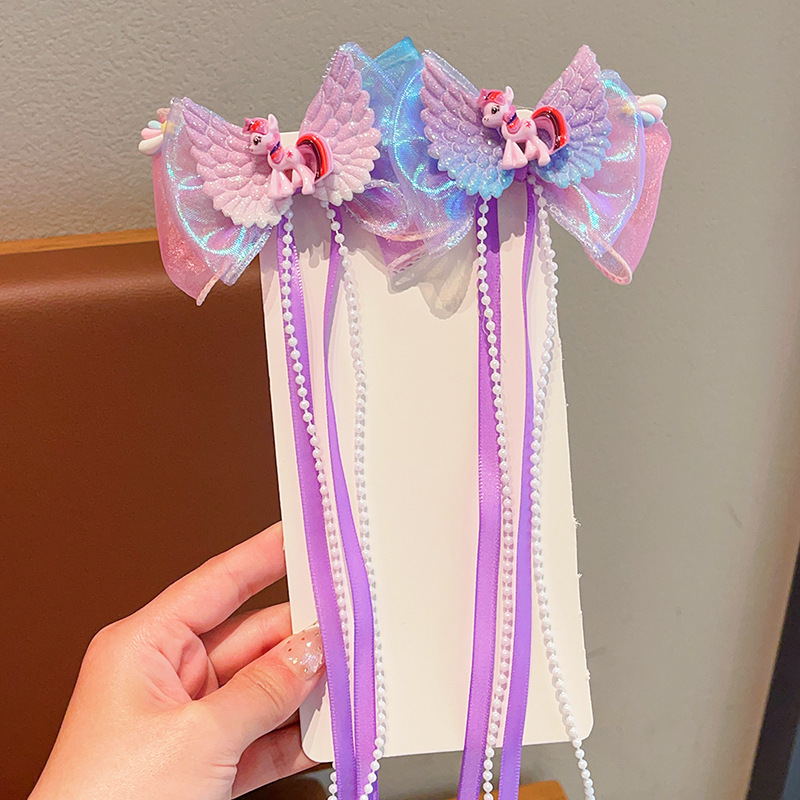Nuevo clip de peludo para niños, accesorios para el cabello, tocado para niñas, horquilla, horquilla de lazo para bebé, pony, lindo