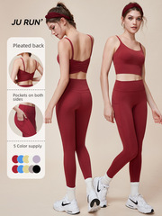 2023 Autumn New Women's High-End Yoga Set Professional Pilates Long-Sleeve Sports Running Fitness Top