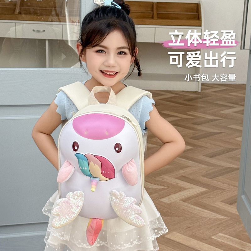Cartoon estereoscópico Eggshell mochila infantil adorable conejo osos mochila para niñas mochila transpirable para niños