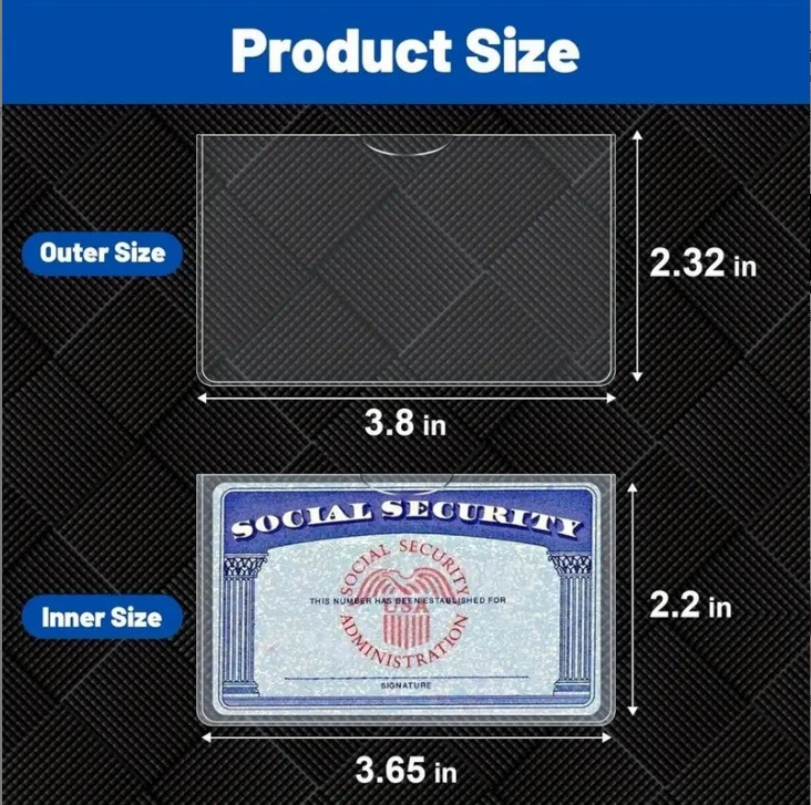 ПВХ чехол для карточек Прозрачный оптовый настраиваемый чехол для карточек социального обеспечения визитная карточка студенческая автобусная медицинская карта