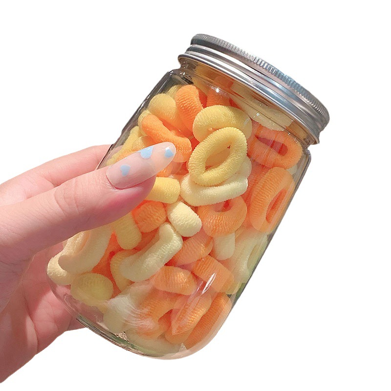 Los niños no hacen daño cuerda de pelo anillo de pelo pequeño pulgar hembra color caramelo cabeza cuerda sin costuras alta banda elástica femenina corbata cabeza