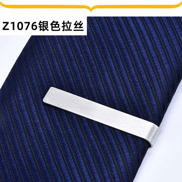 Tie Clip Copper Stainless Steel Electrophoresis Color Navy Blue Dark Blue Men's Silver Black And Golden Gift Box display picture 20