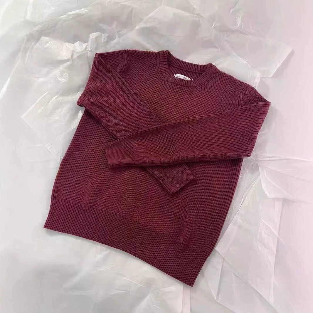 Majia четырехугольный трикотаж, мужская модная модная простая однотонная трикотажная одежда для пар, зимняя повседневная красная верхняя одежда