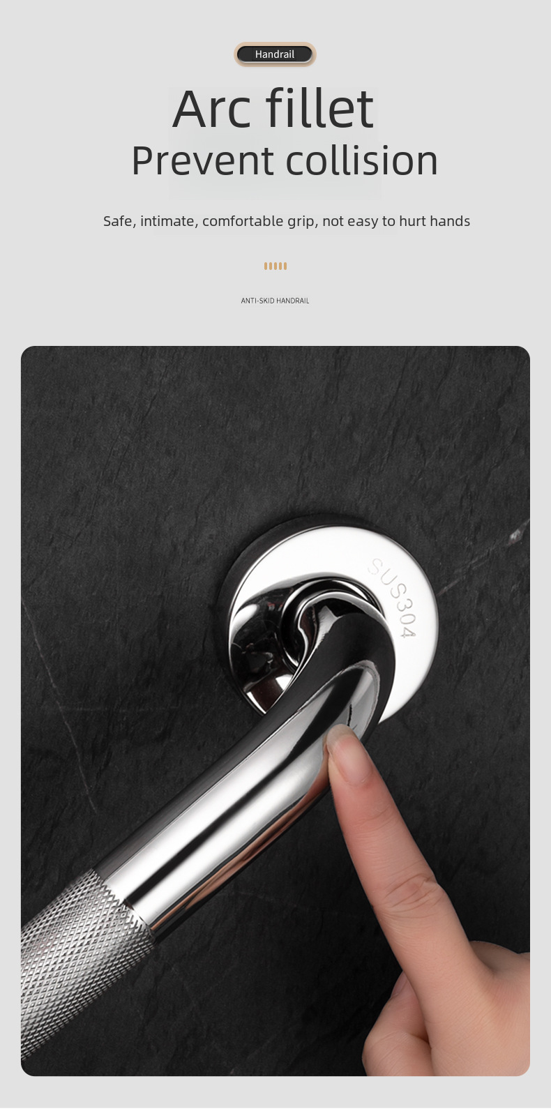 Anti-Slip Stainless Steel Handrail 10