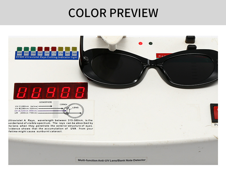 60g Weight Full Frame Glasses Structure Sunglasses Classification PC, UV400 Protection Lens Material Oval Frame Glasses Style Casual, Outdoor Occasion Geometric Pattern Unisex Gender Vintage Style, Classic Style Style Vintage Style Classic Style Geometric PC UV400 Protection Oval Frame Full Frame Women's Sunglasses 5