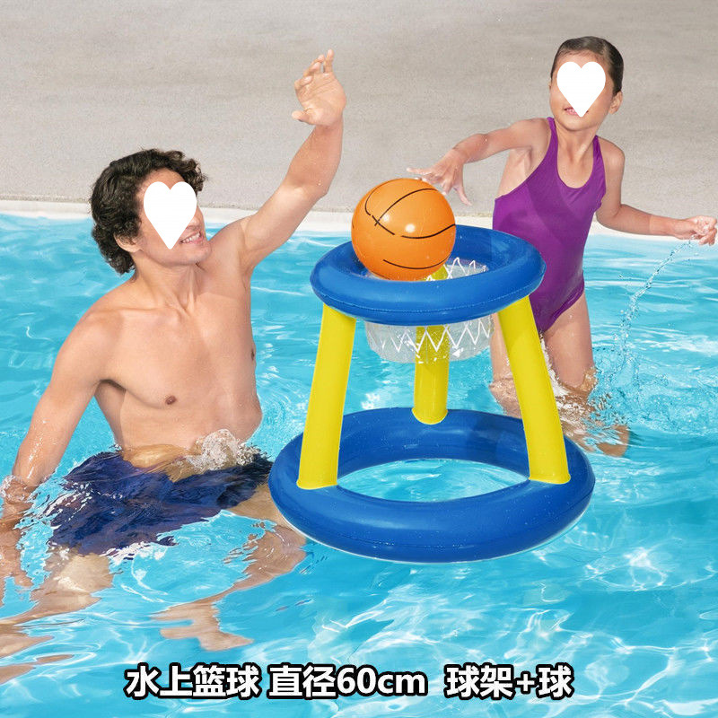 子供用インフレータブルバスケットボールスタンド、シューティング水球、水中ゲームスタンド、ベビースポーツ水のおもちゃ、水球、水泳ボール
