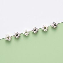 S925纯银方形隔珠diy手工串珠隔片几何垫片手链项链饰品材料配件