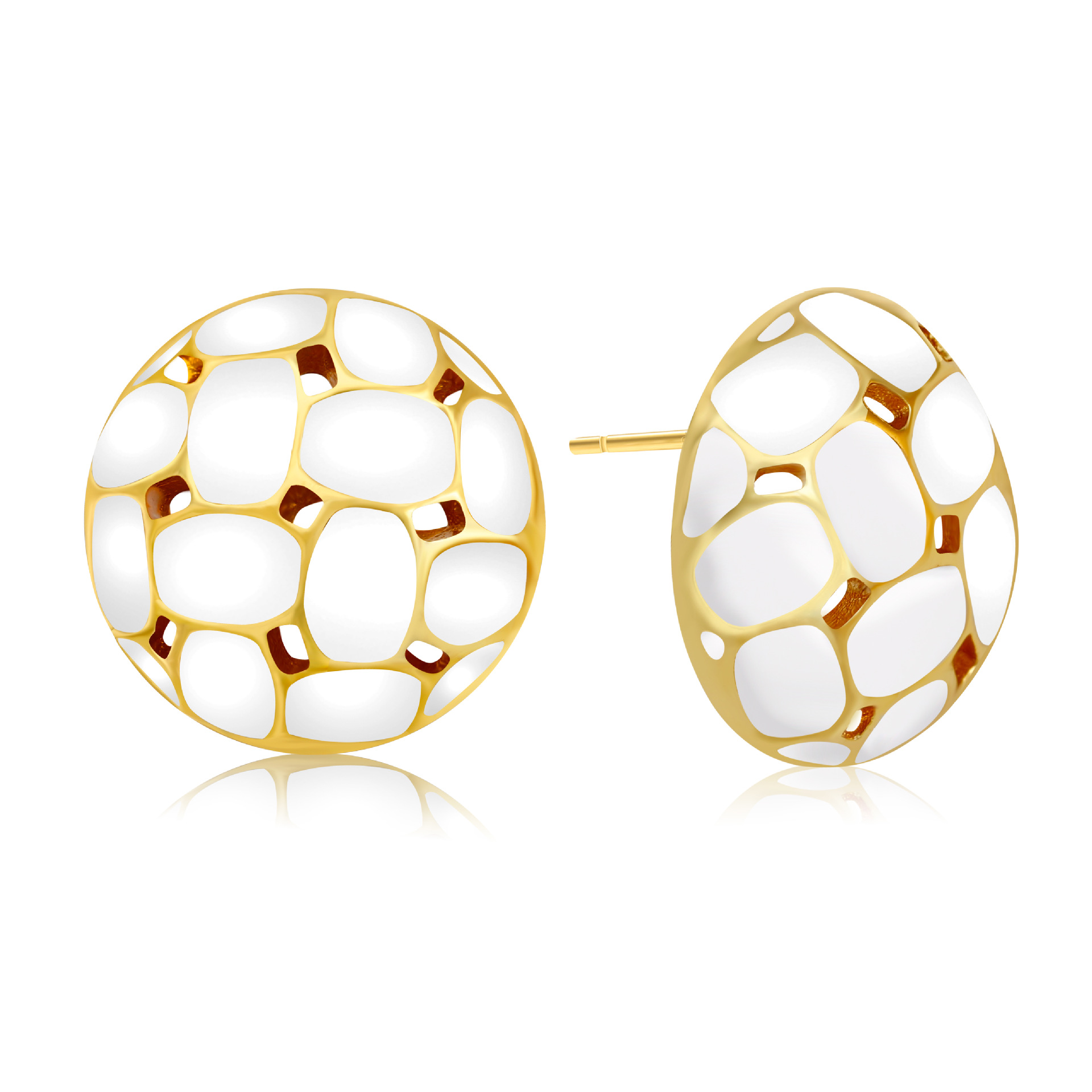 european-and-american-style-light-luxury-exquisite-round-earrings-enamel-craft-high-sense-female-earrings-retro-niche-design-sense-jewelry