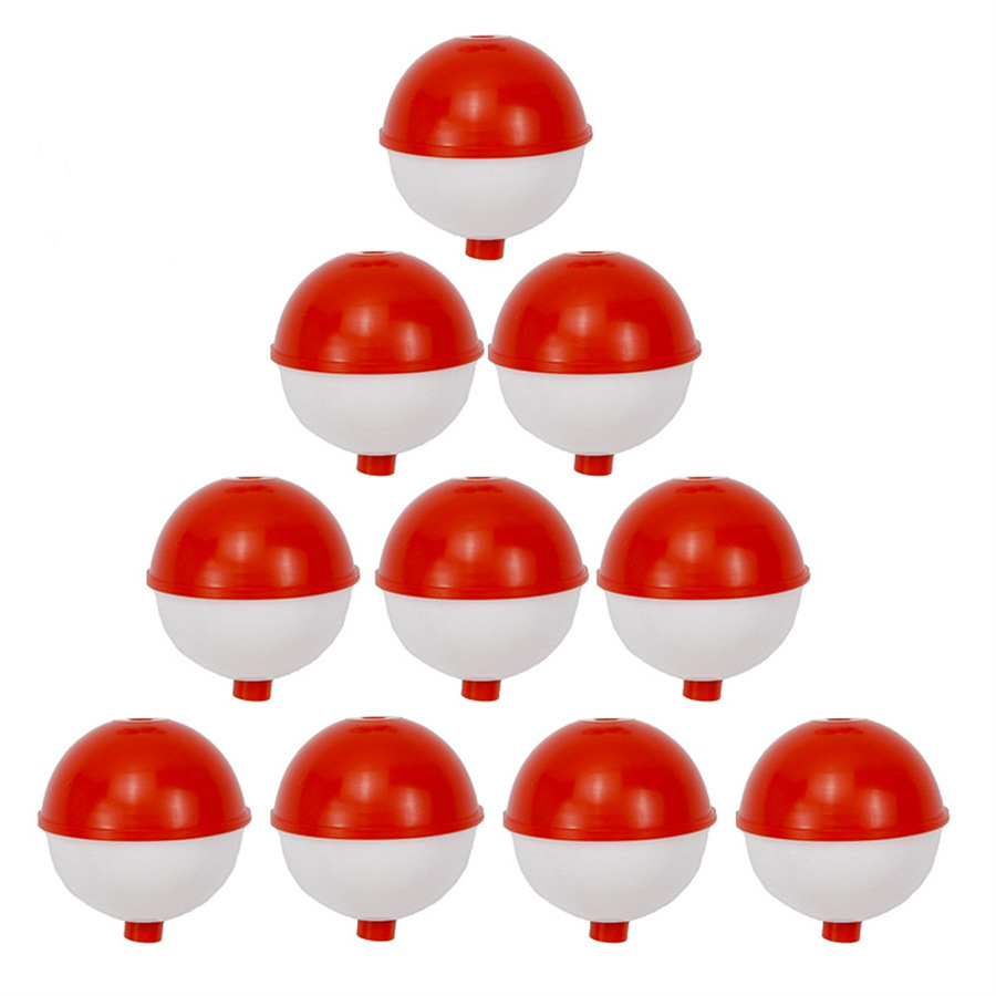 跨境 球漂超声波圆球塑料浮漂 红白鱼漂 钓鱼漂渔具配件鱼球漂