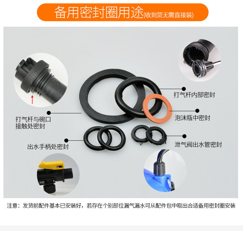 Suitable for car washers, manual car wash machines, household high-pressure portable foam spray nozzles, water guns, motorcycles, and electric scooters