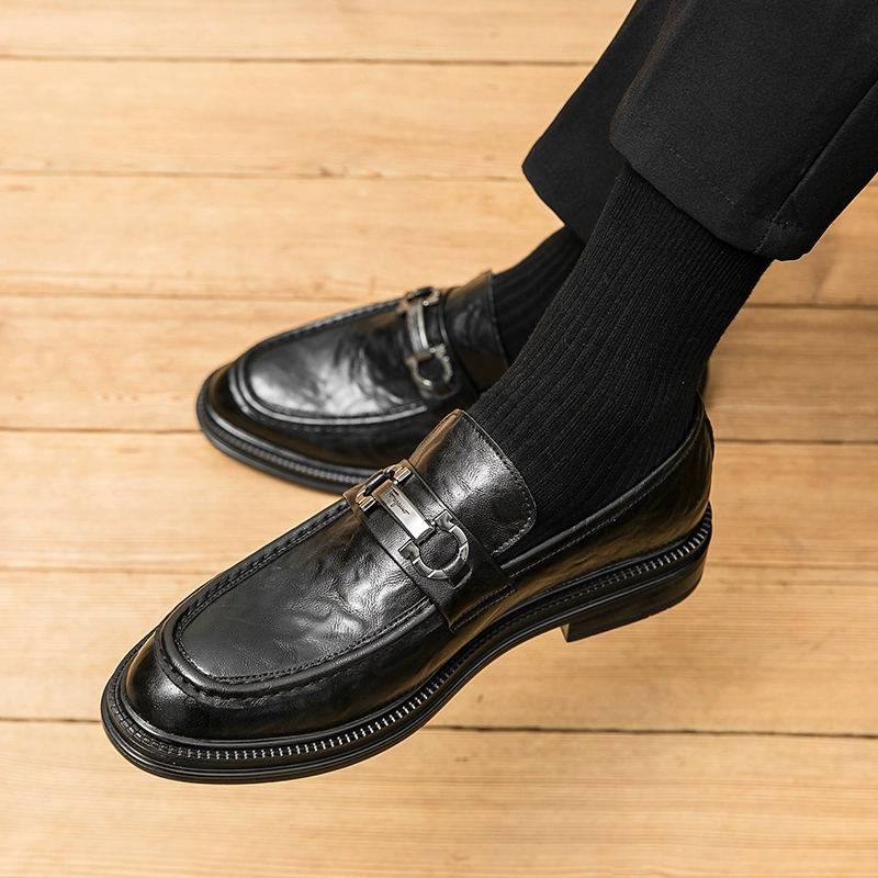Shoes for leather shoes English style, high summer footwear for leisure, Korean style, soft sole
