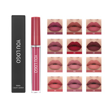 跨境彩妆哑光液体口红唇釉无logo不掉色不沾杯/唇彩持久不脱色