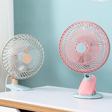 荣鑫180奶茶色台式夹扇 学生扇宿舍办公室家用电风扇摇头大超静音