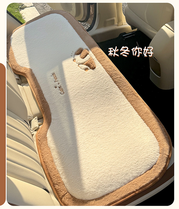 New Winter Car Seat Cushion Cartoon Panda Plush Warm Car Seat Cover Car Accessories Car Interior Decorations