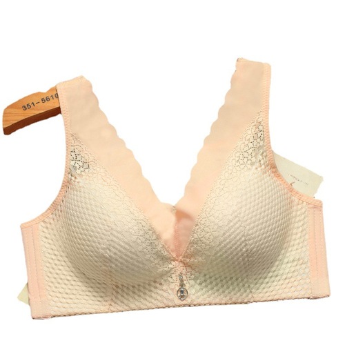 New lace push-up bra, thin large size, sexy non-showing, shaping, breathable women's underwear