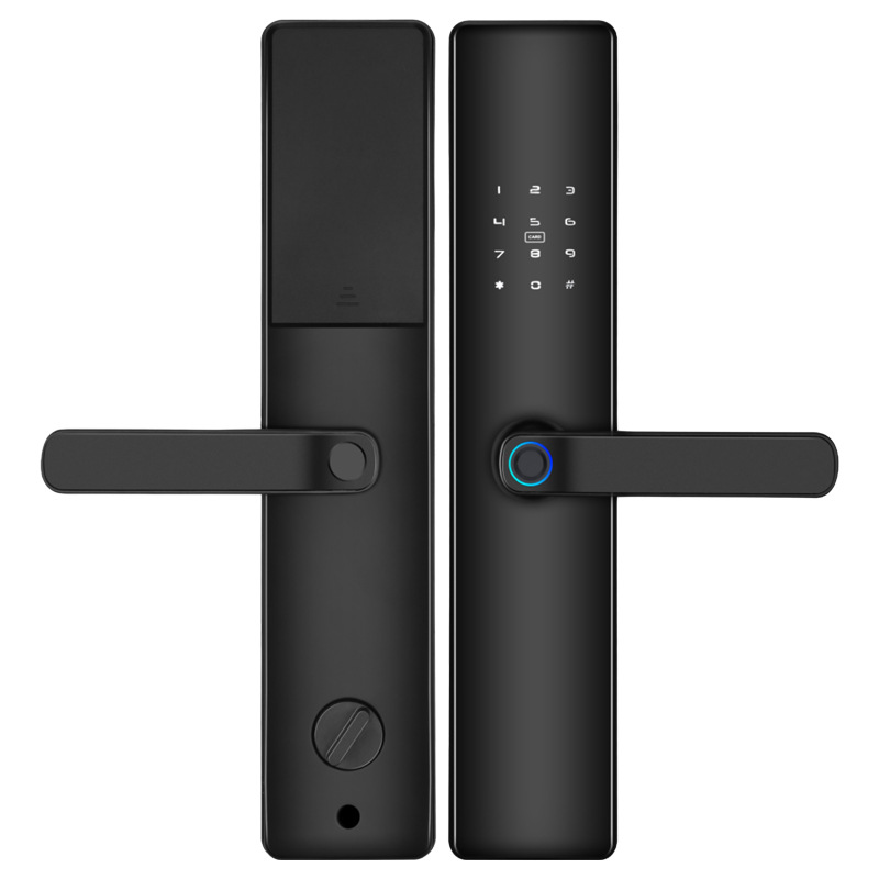 Hotel apartamento habitación de alquiler puerta de seguridad puerta de entrada cerradura inteligente puerta de madera puerta de madera cerradura de contraseña remota para el hogar cerradura electrónica cerradura de huellas dactilares