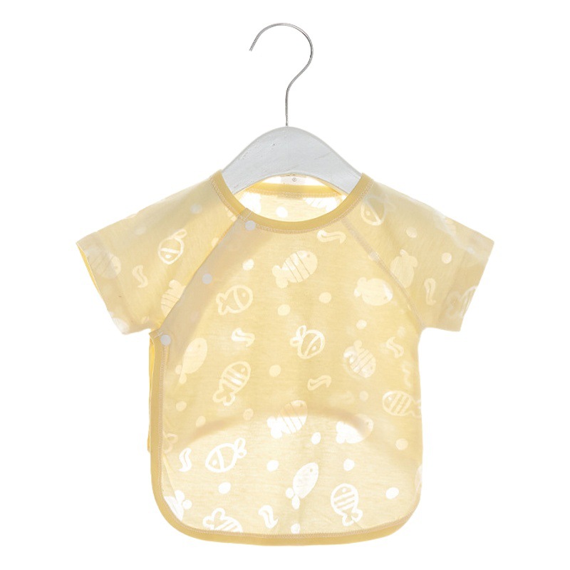 Newborn Baby Clothes Summer Thin 0 Short-sleeved March Single Summer Top Monk Clothes Newborn Baby Half-back Clothes