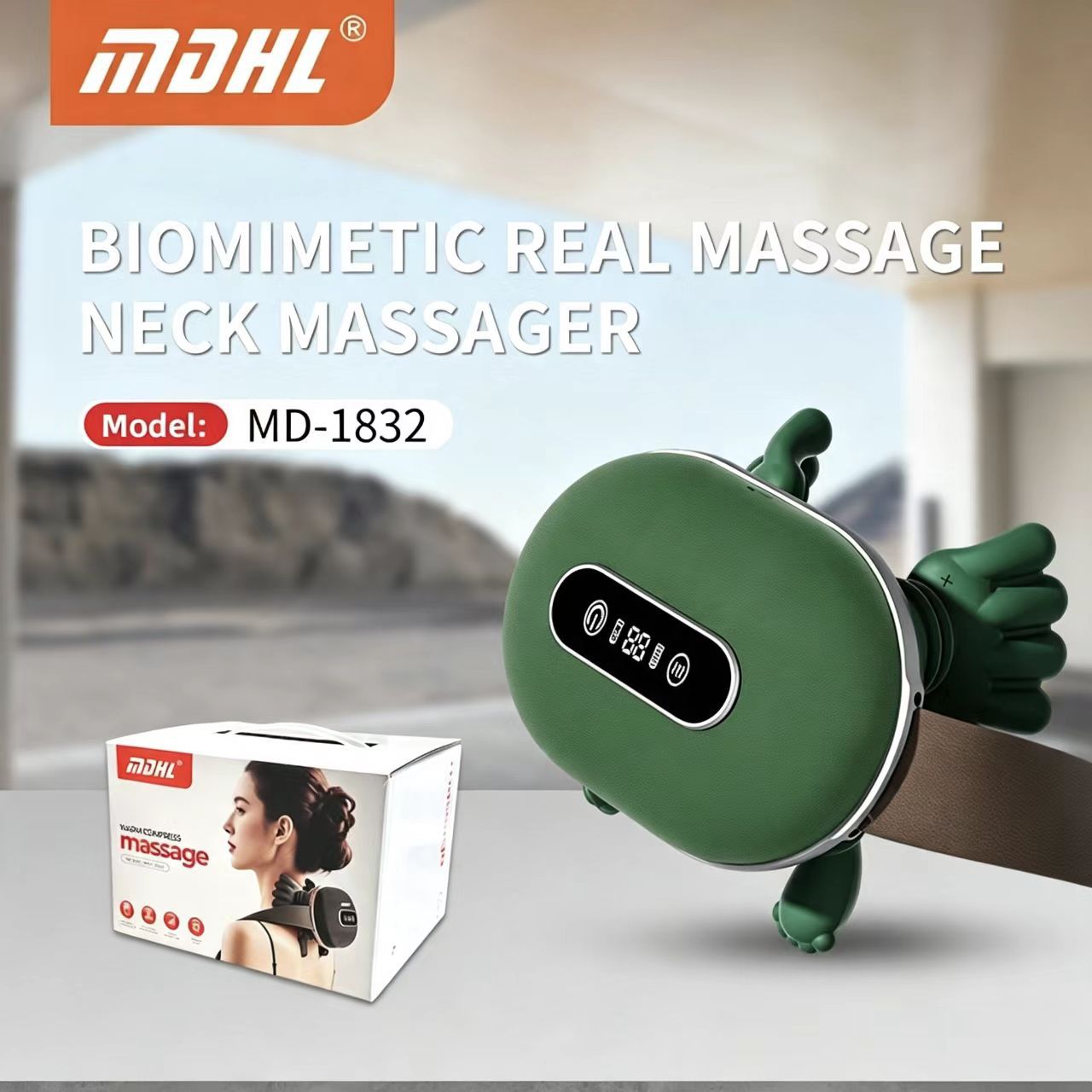 Imitation Human Hand Master Shoulder and Neck Massager, Wireless Portable Relaxation Hot Compress Massager for Neck and Shoulders