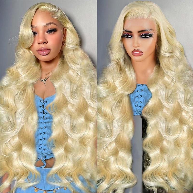 2025 New Cross-Border Dropshipping 136 134 High-Definition Lace Wig Human Hair Wig 613 Gold