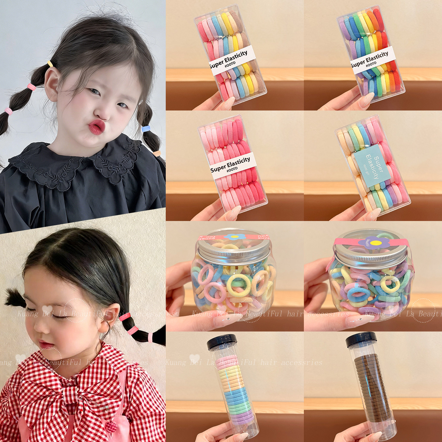 儿童发圈不伤发高马尾发绳扎头绳女童耐用高弹力橡皮筋小女孩皮套
